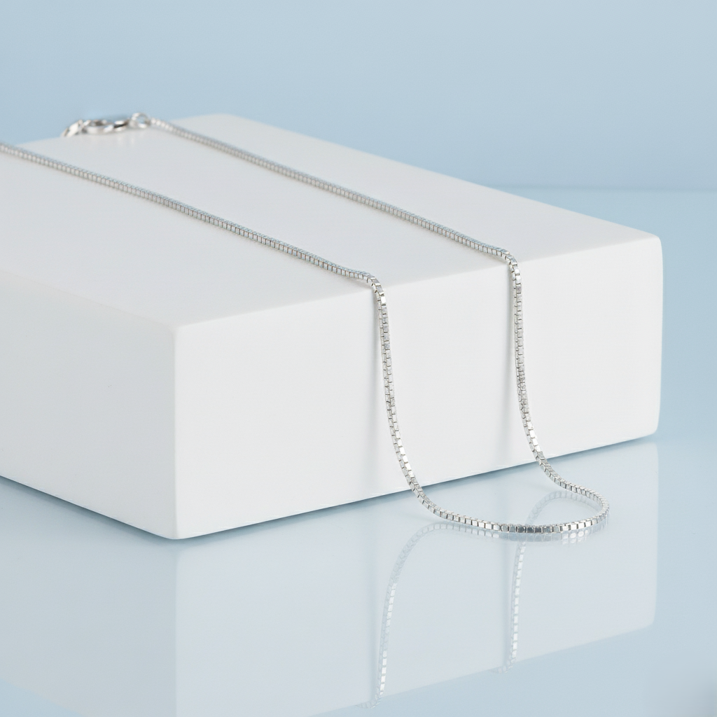 streamline thread chain in sterling silver