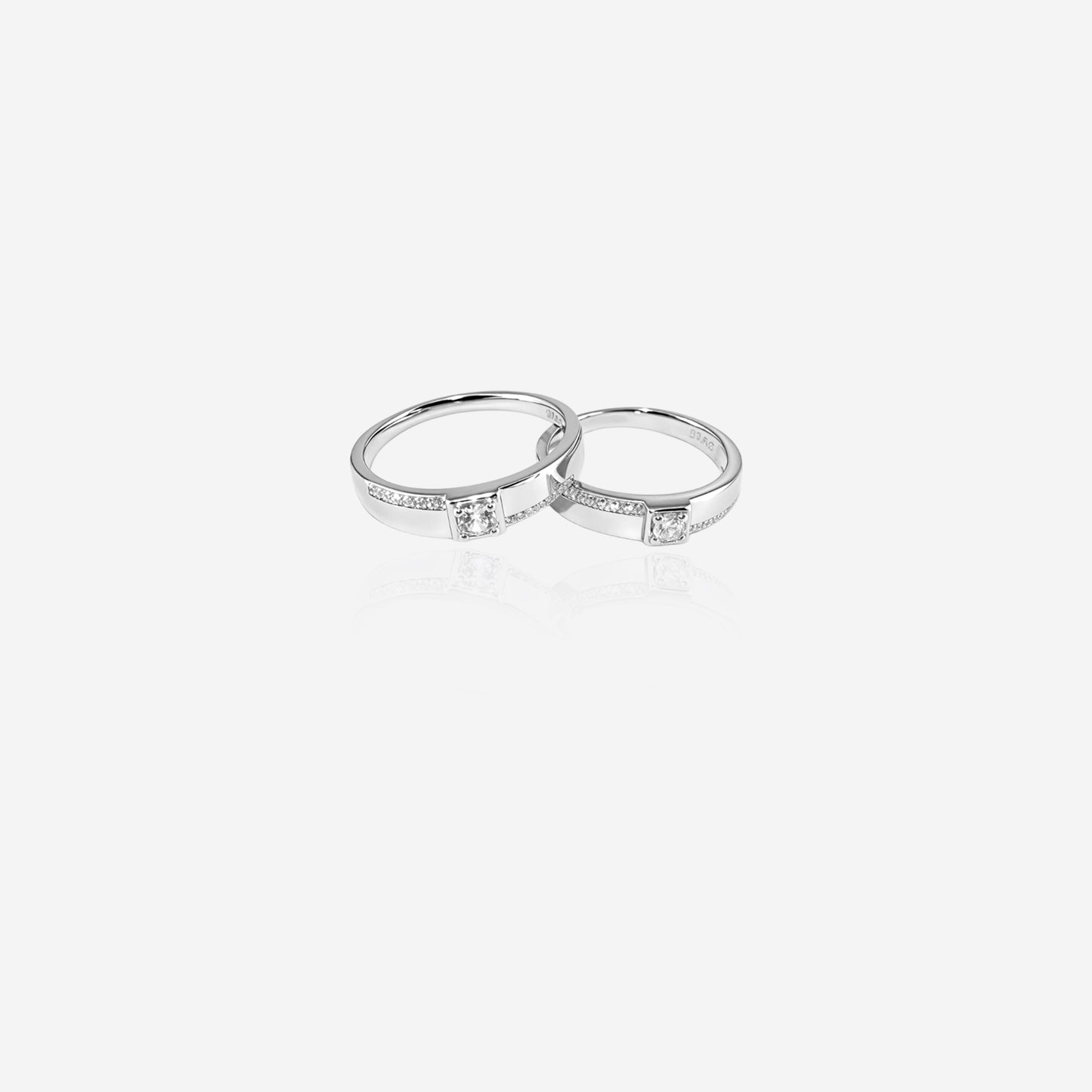 centra & serenelle couple ring – sterling silver