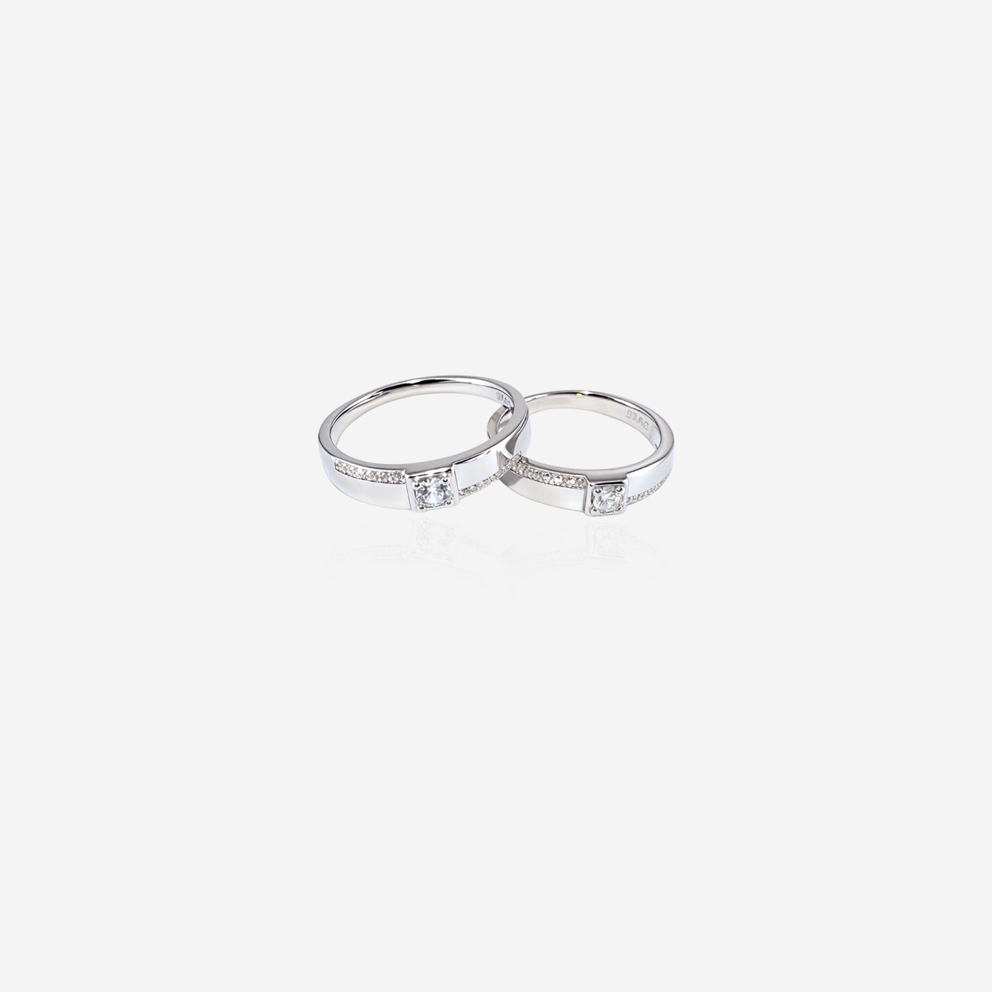 centra & caelina couple ring – sterling silver