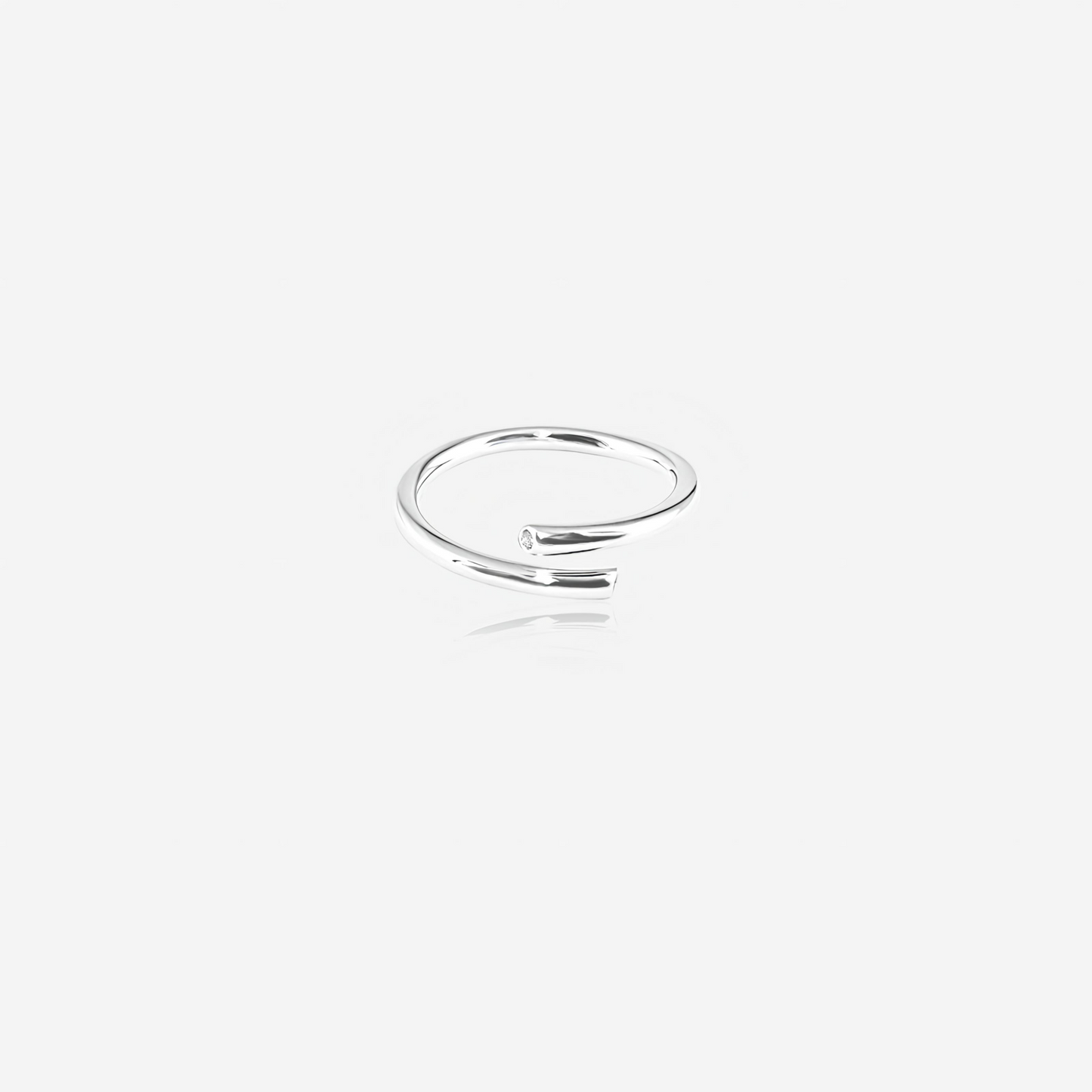 open crest – sterling silver in sculptural motion