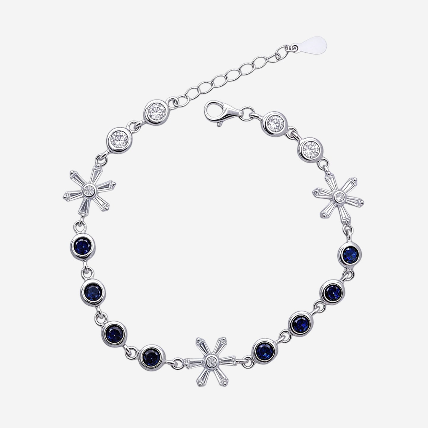 sterling silver heartlink charm anklet