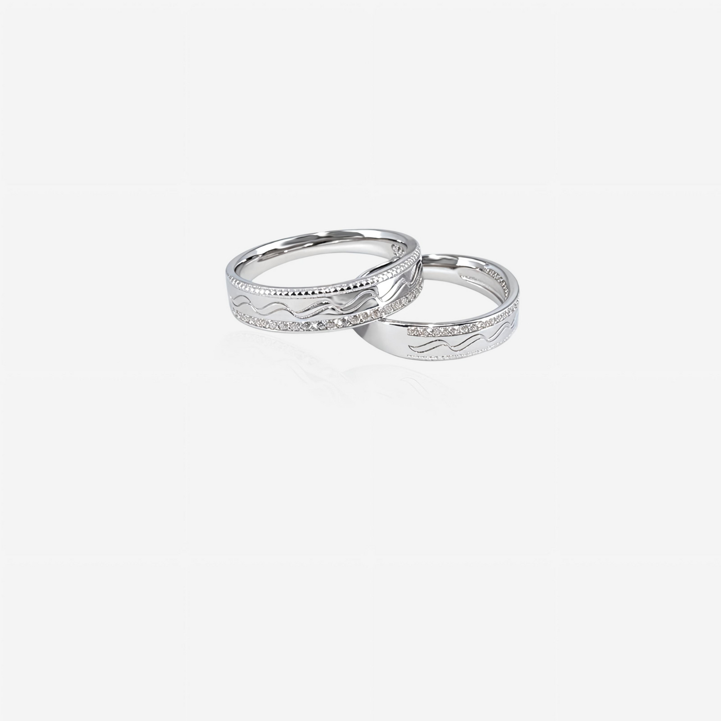sylvaine couple ring– sterling silver radiance