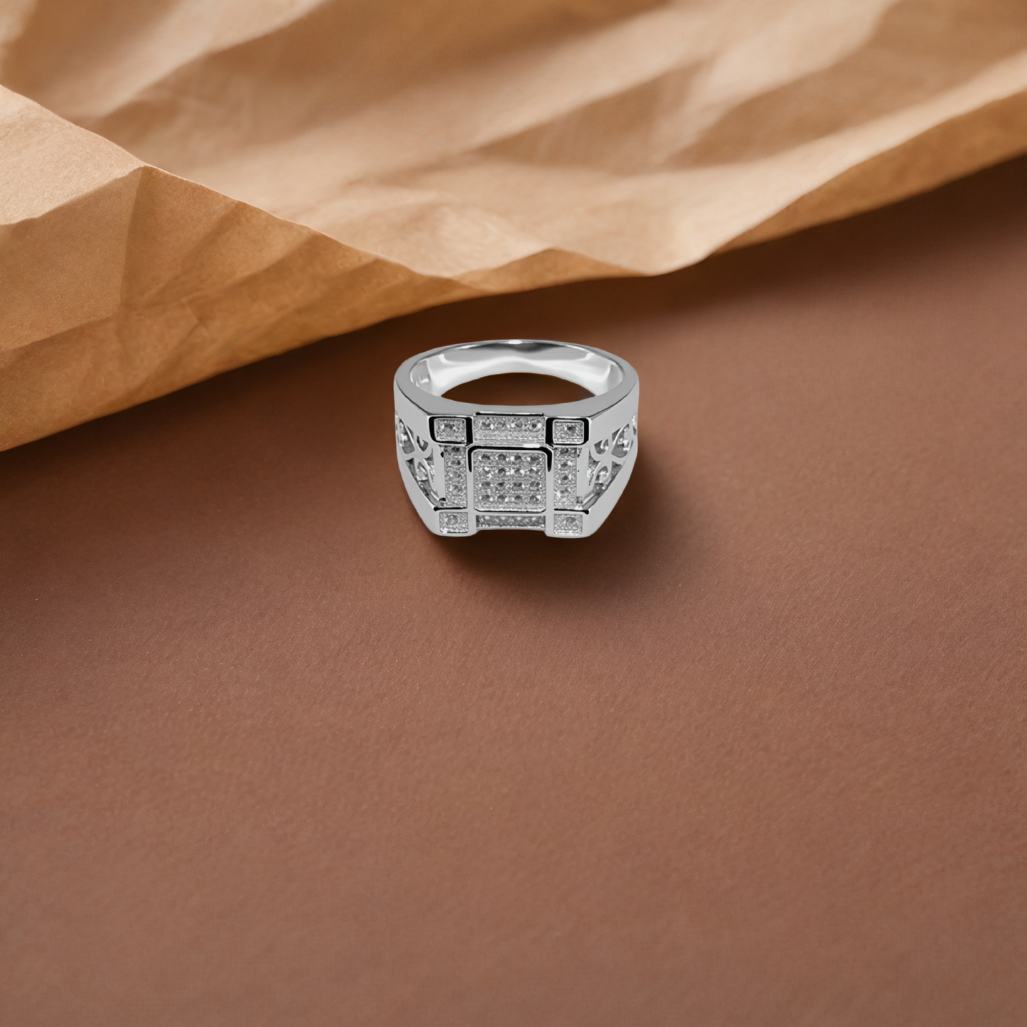 sterling silver centra men`s ring