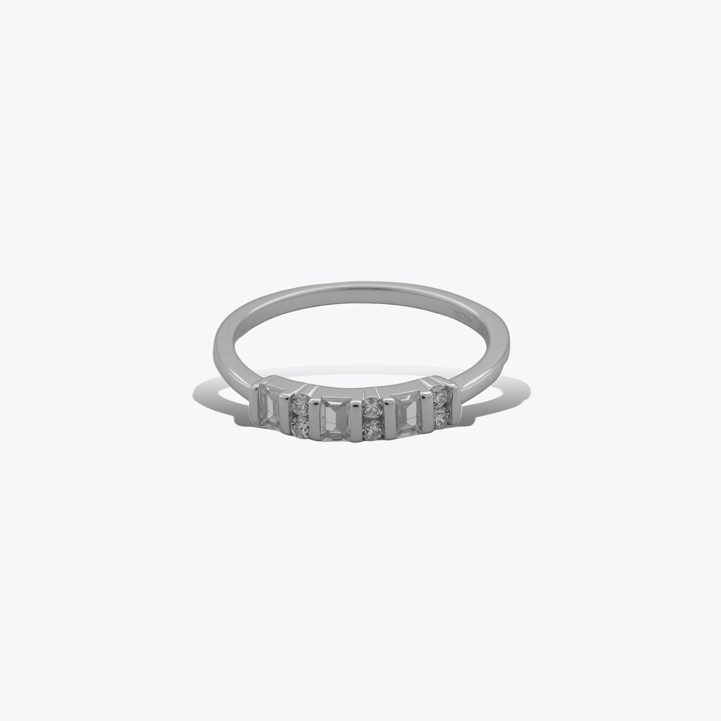radiance duo ring – sterling silver with geometric elegance