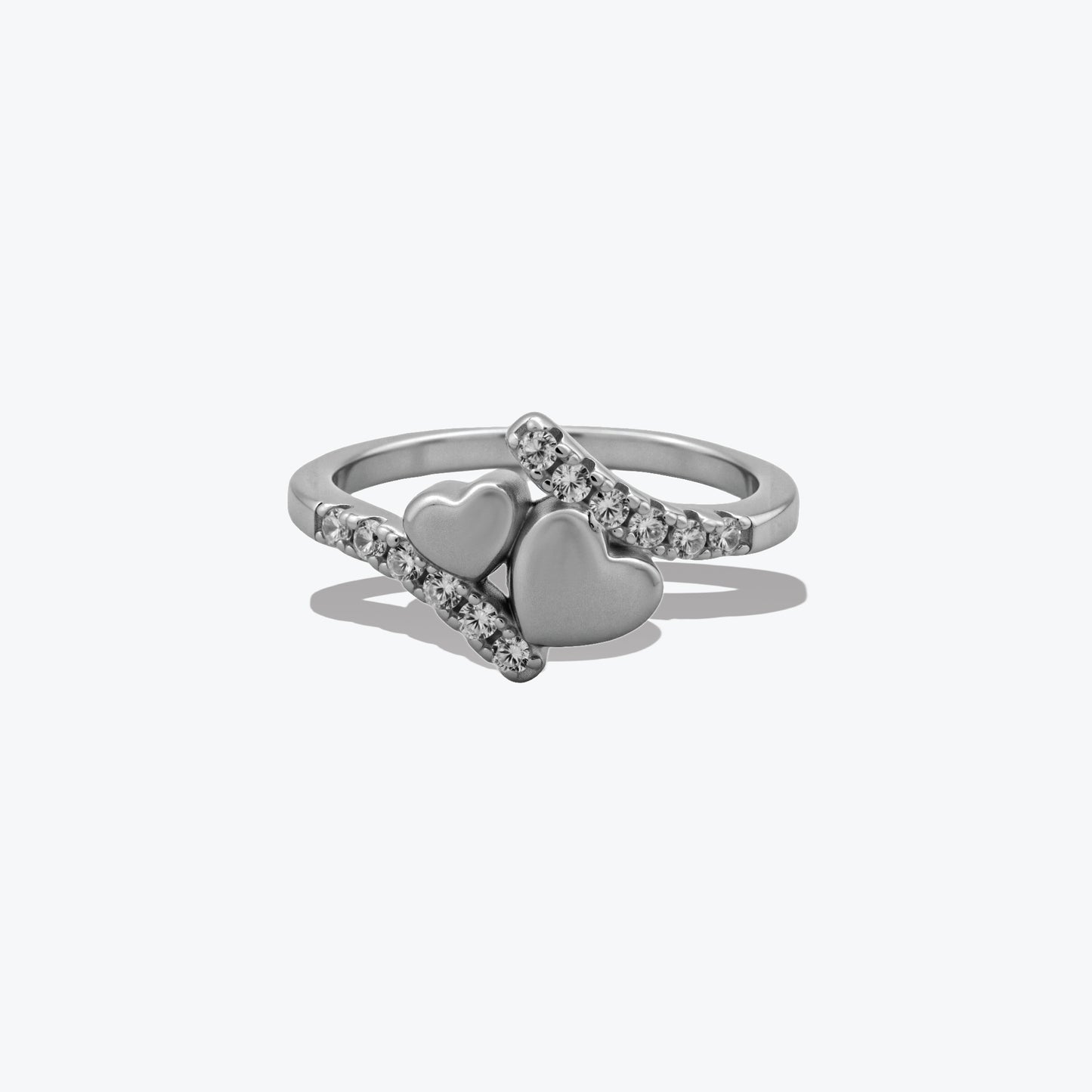 romantic heart ring – sterling silver with sparkling elegance