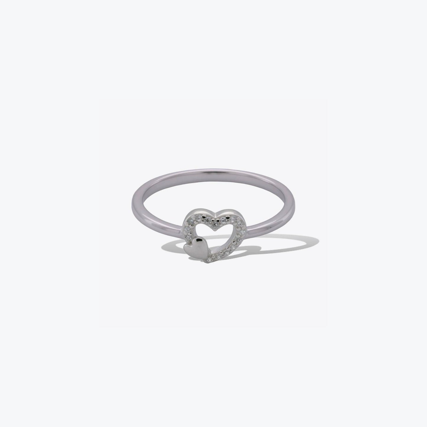 overlapping heart ring – a unique sterling silver design
