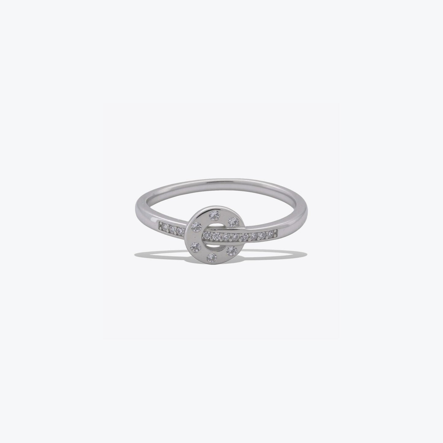 diamond circle ring – a sterling silver statement of elegance