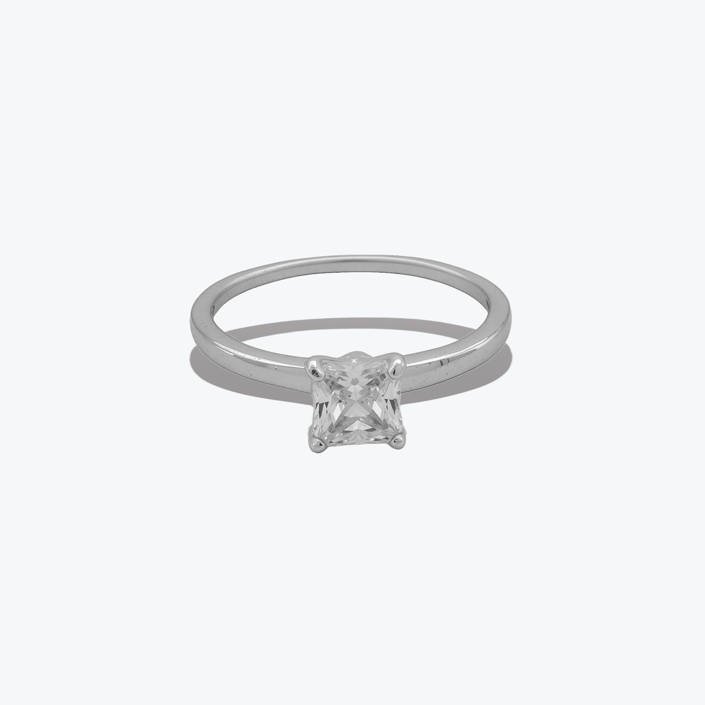 regal square ring – sterling silver with timeless sophistication
