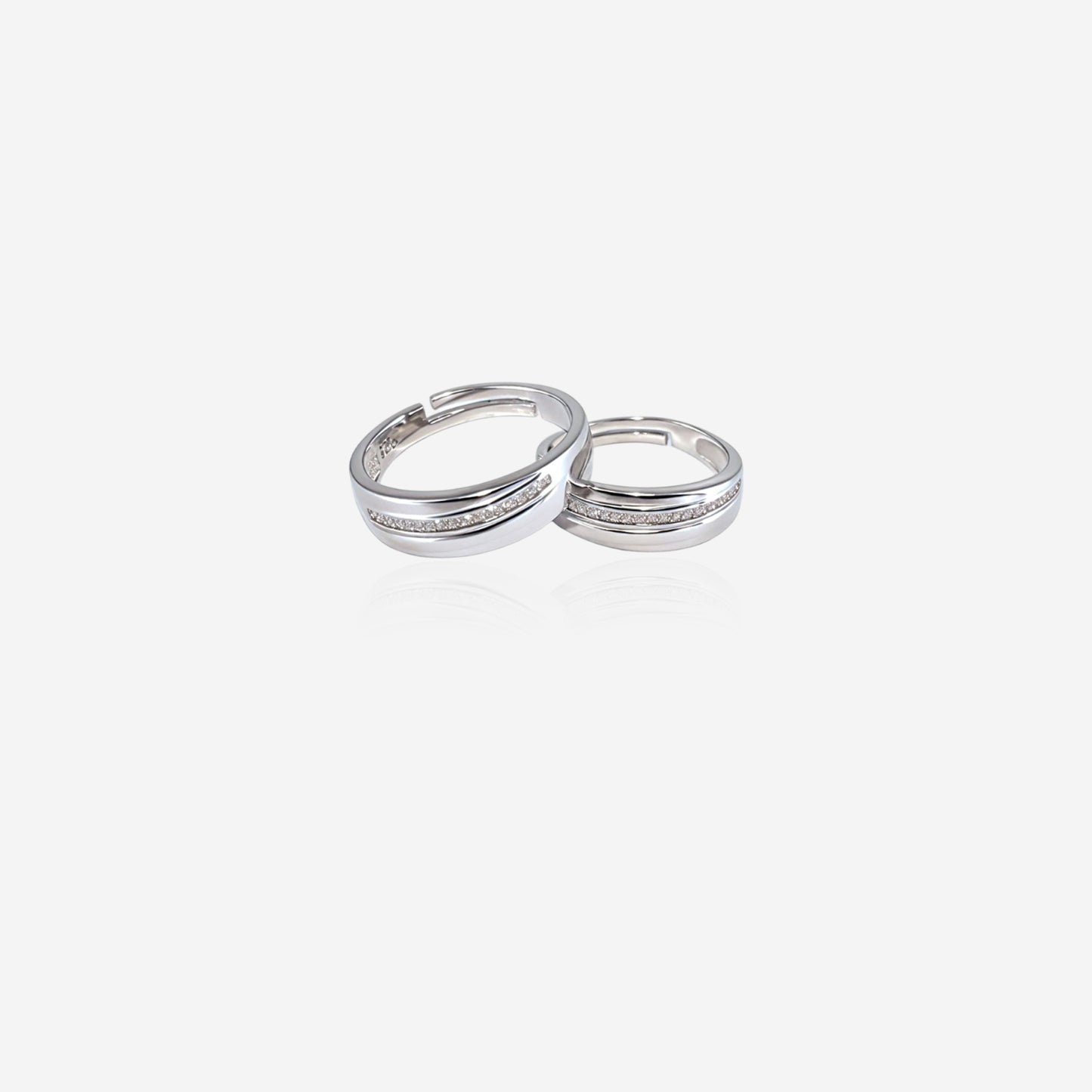 serenelle couple rings – sterling silver simplicity