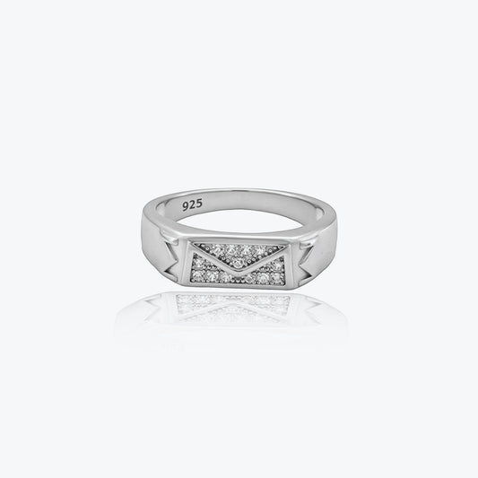 Sterling silver Vertex Crest Men’s Ring