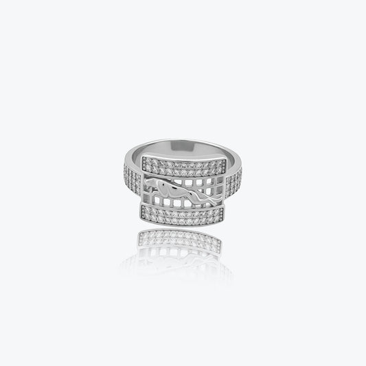 Regal Stride Men’s Ring – Sterling Silver with Dazzling Detail