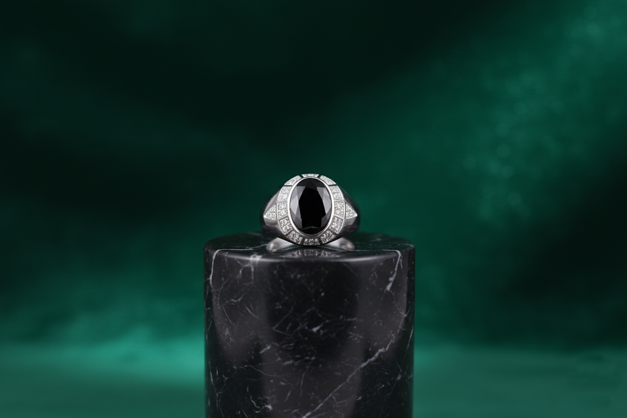 sterling silver boldcrest men`s ring