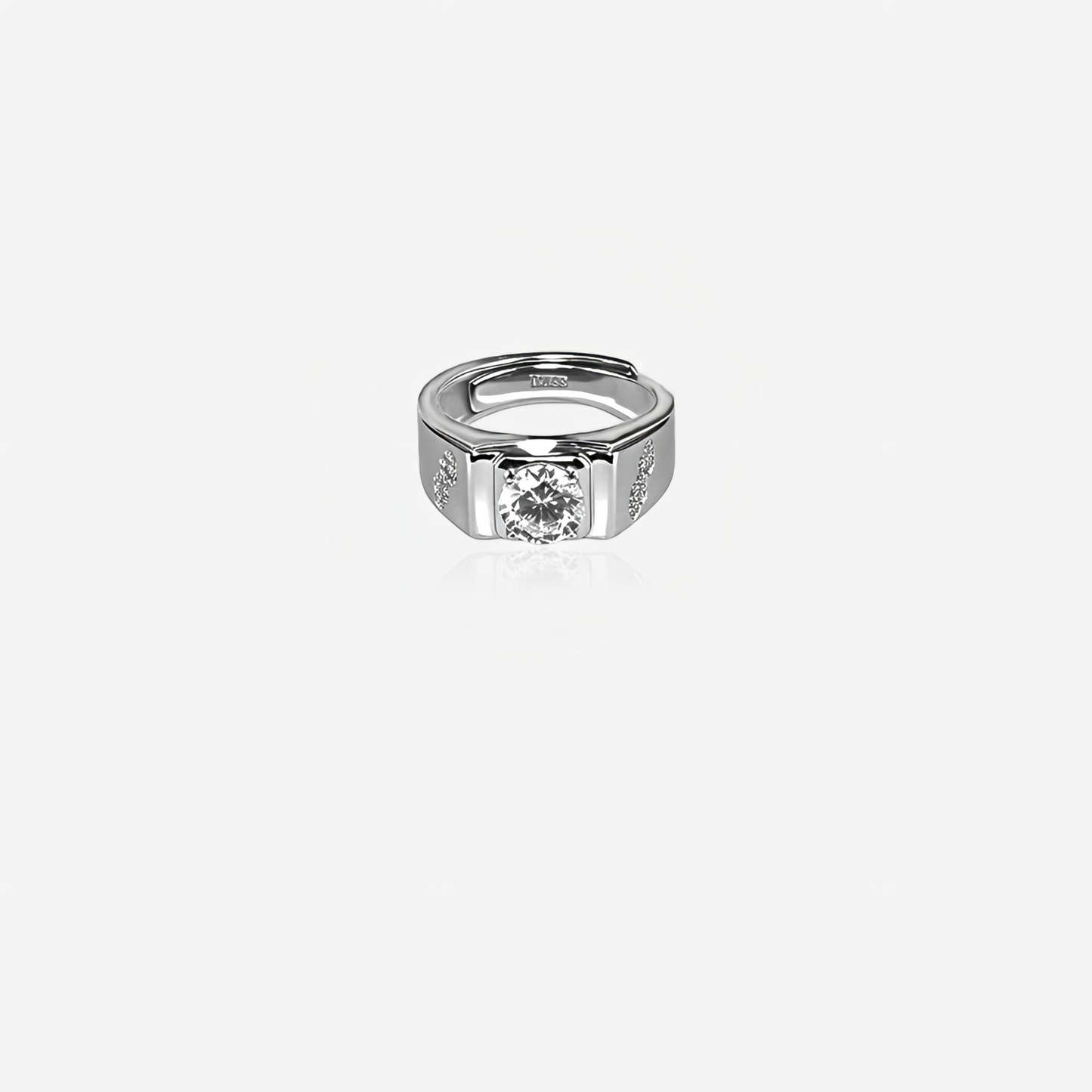 sterling silver stravon men`s ring