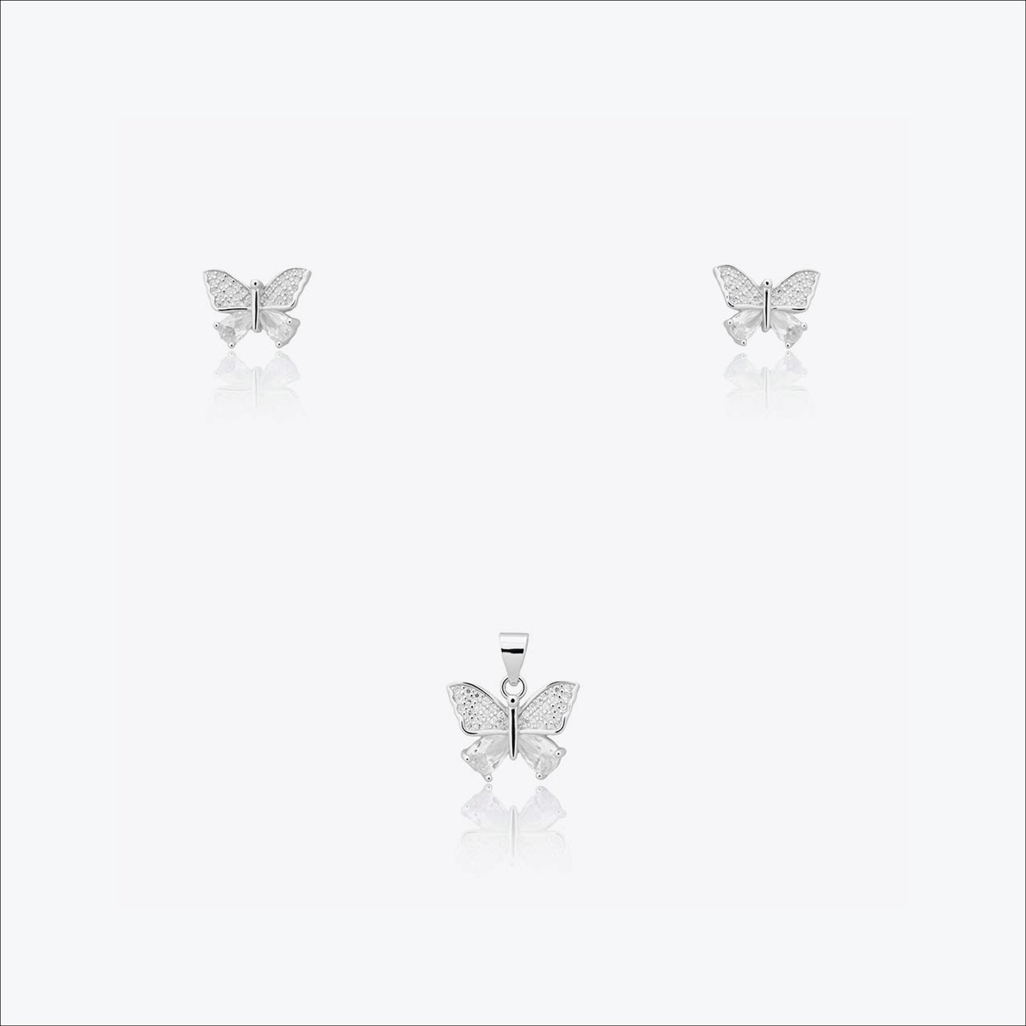 flora flit pendant – sterling silver with delicate sparkle