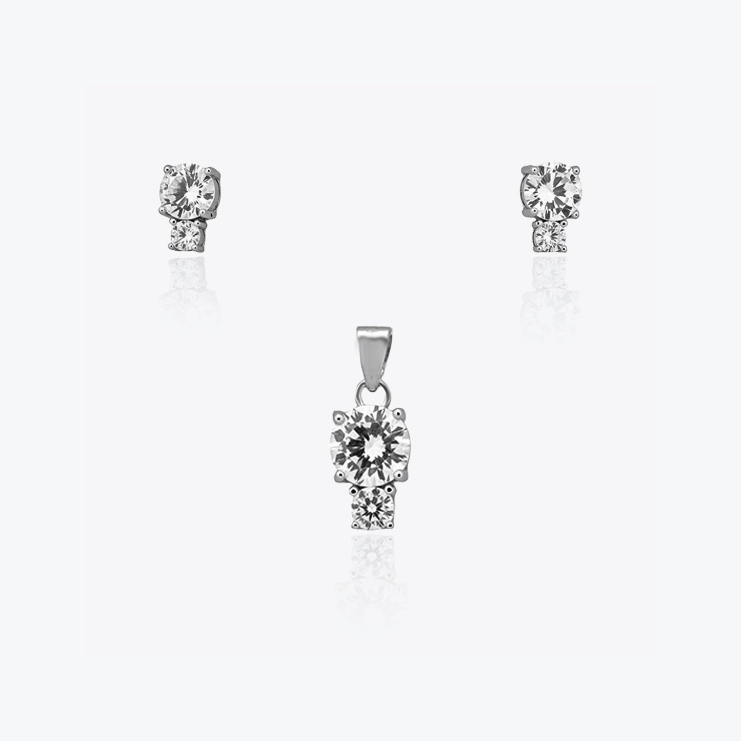 azure duo pendant – sterling silver with elegant light