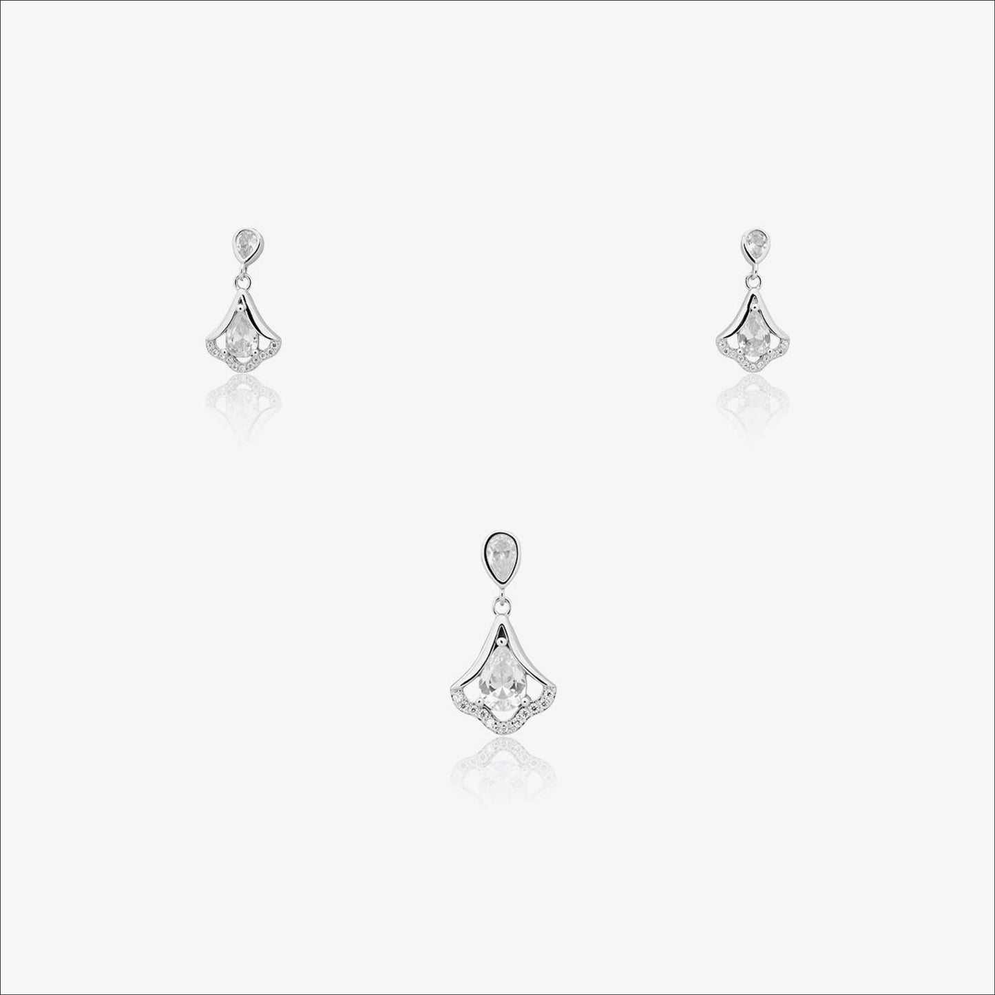 halo drift set – sterling silver with serene sparkle