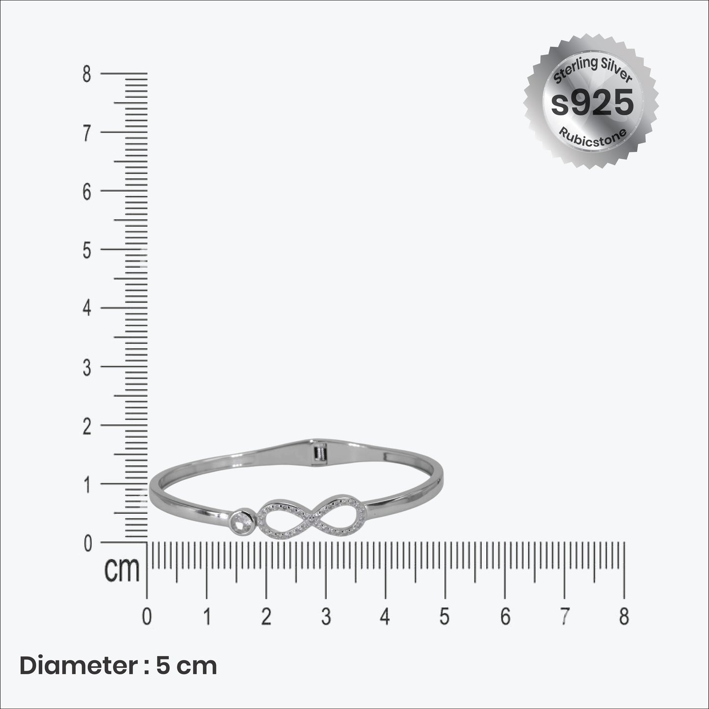 infinity bracelet – sterling silver with brilliance
