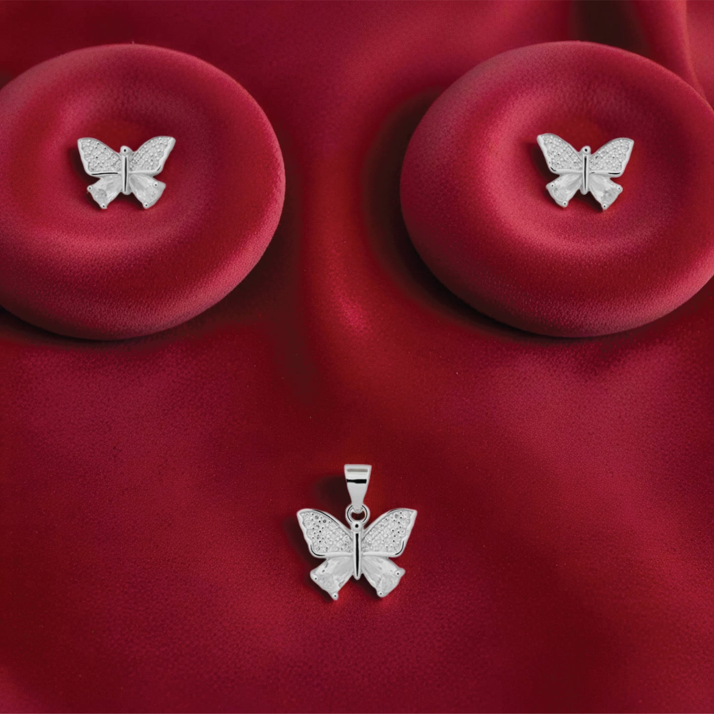 flora flit pendant – sterling silver with delicate sparkle