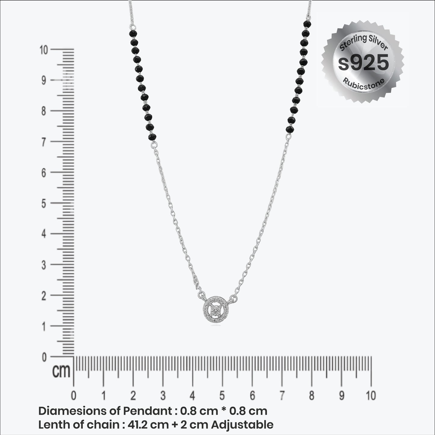 sterling silver noirhalo pendant
