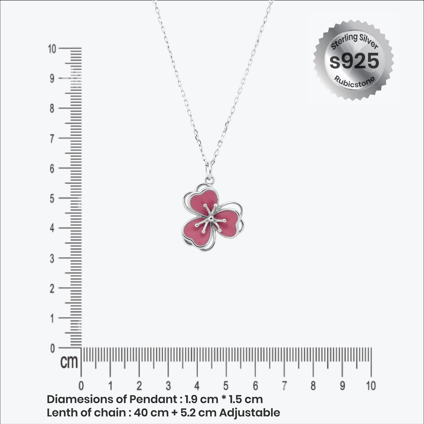 rosafleur pendant – sterling silver elegance