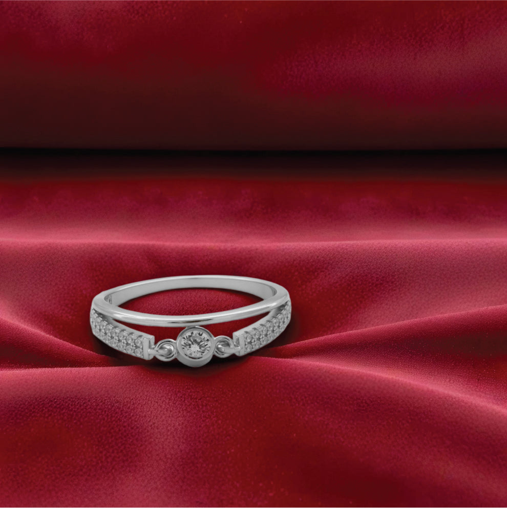 bezel brilliance ring – sterling silver sparkle