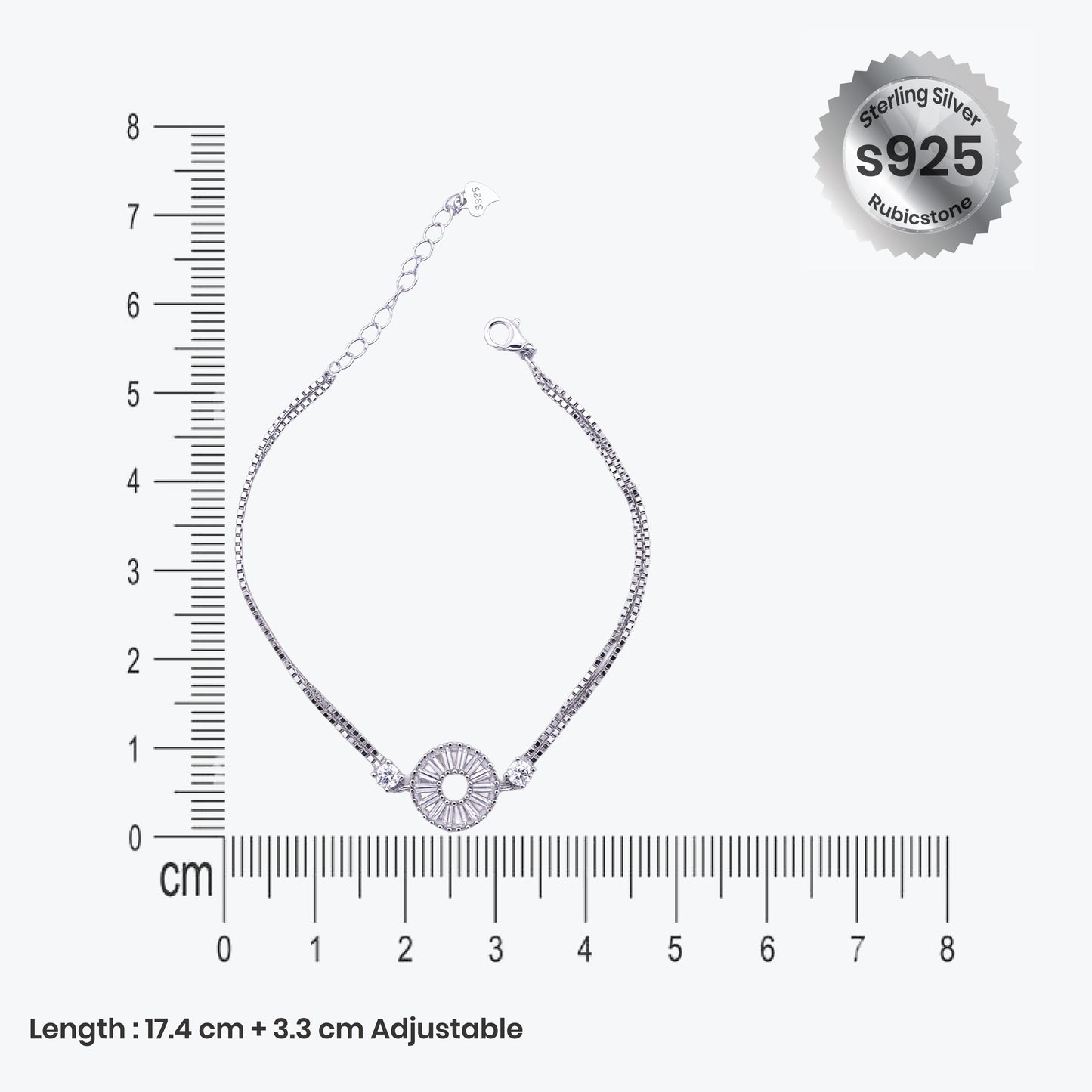 glowdrop bracelet – sterling silver