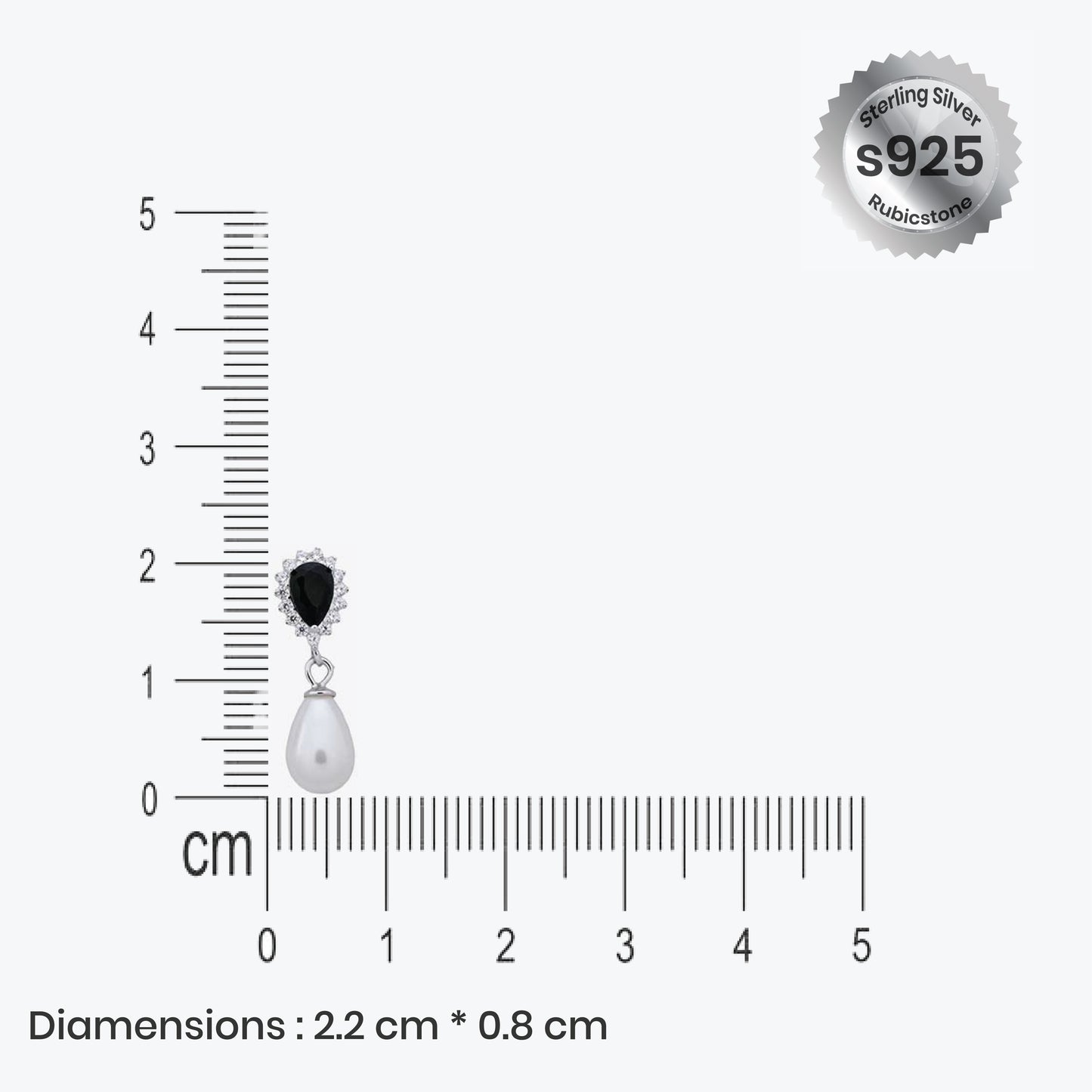 midnight pearl pendant – sterling silver grace