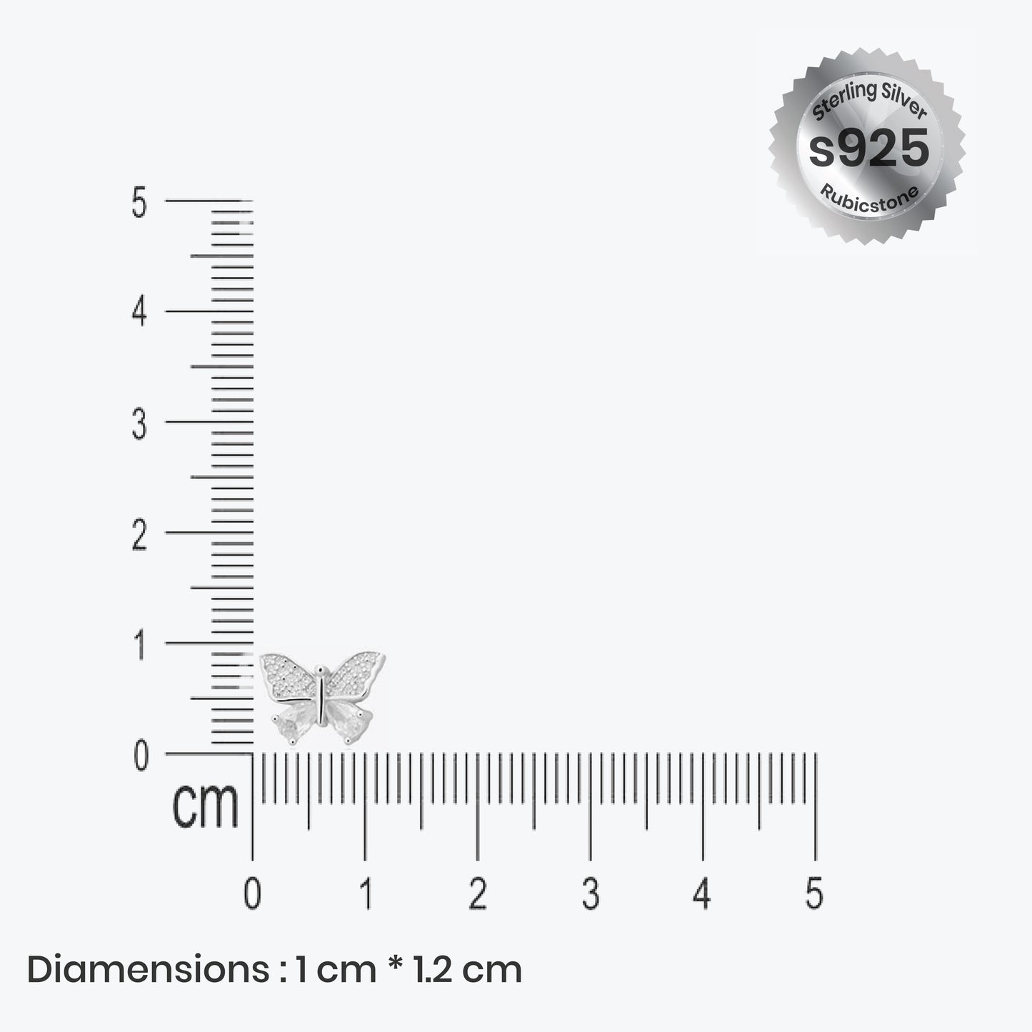 flora flit pendant – sterling silver with delicate sparkle