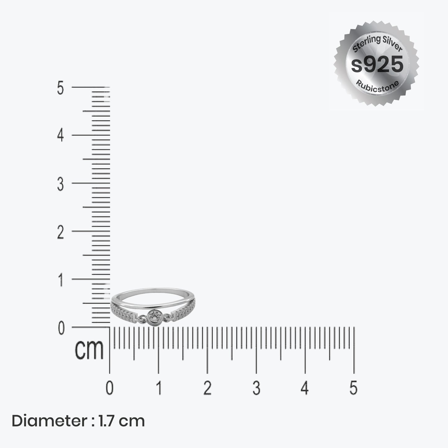 bezel brilliance ring – sterling silver sparkle