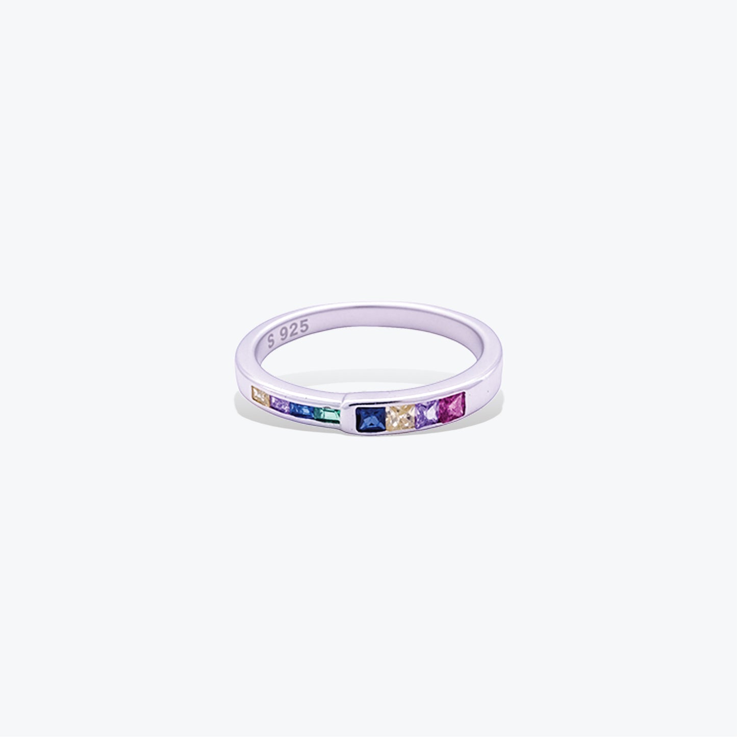 arden square ring – sterling silver with geometric elegance