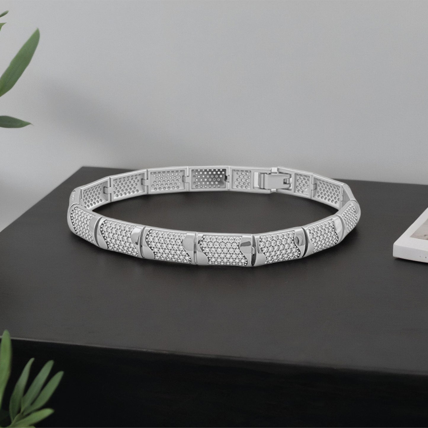 aegis plate bracelet – sterling silver in strength