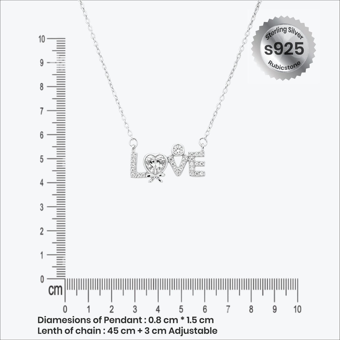 sterling silver eira love pendant