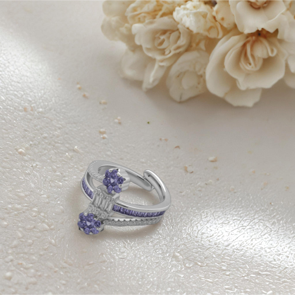 purple majesty ring – sterling silver with bold elegance