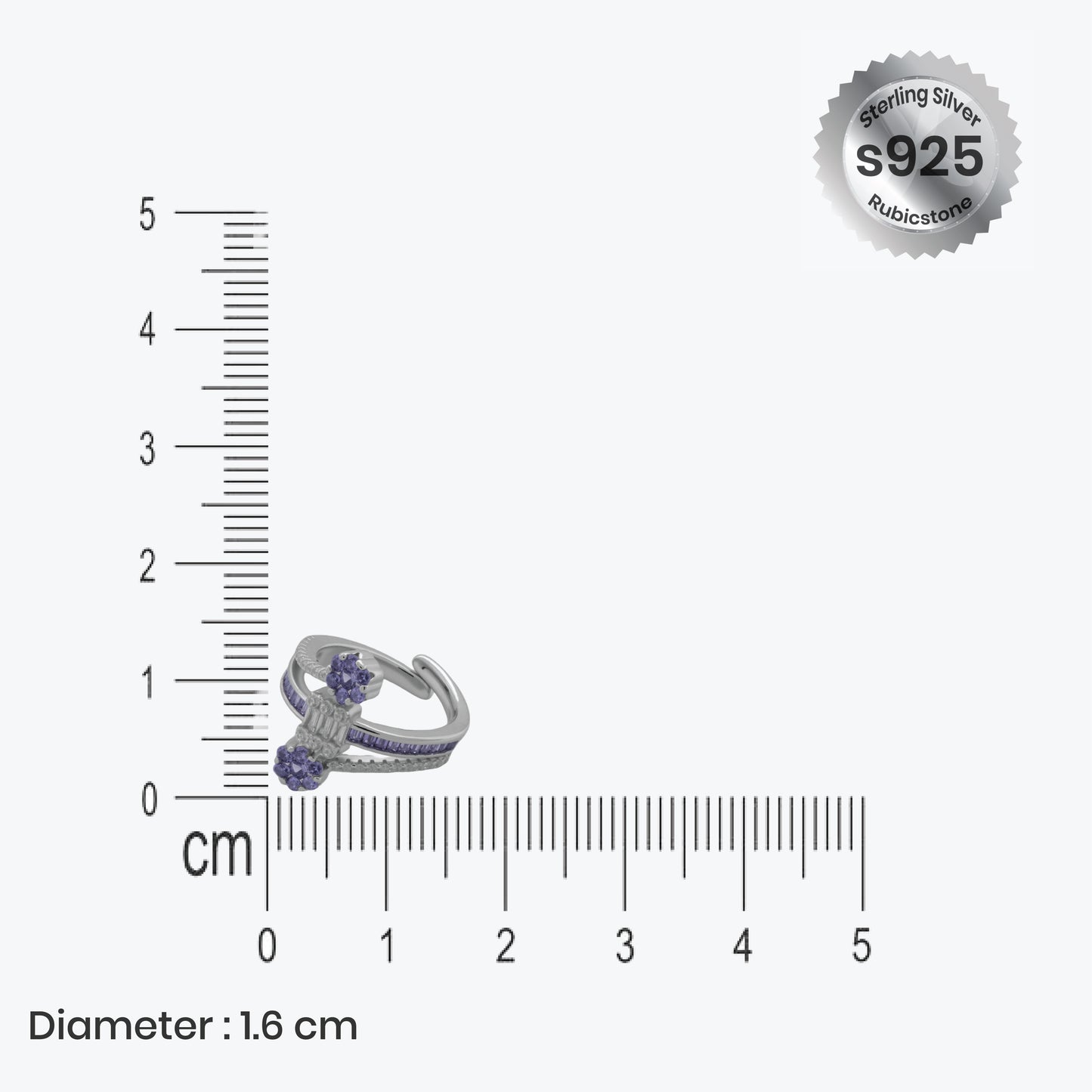 purple majesty ring – sterling silver with bold elegance