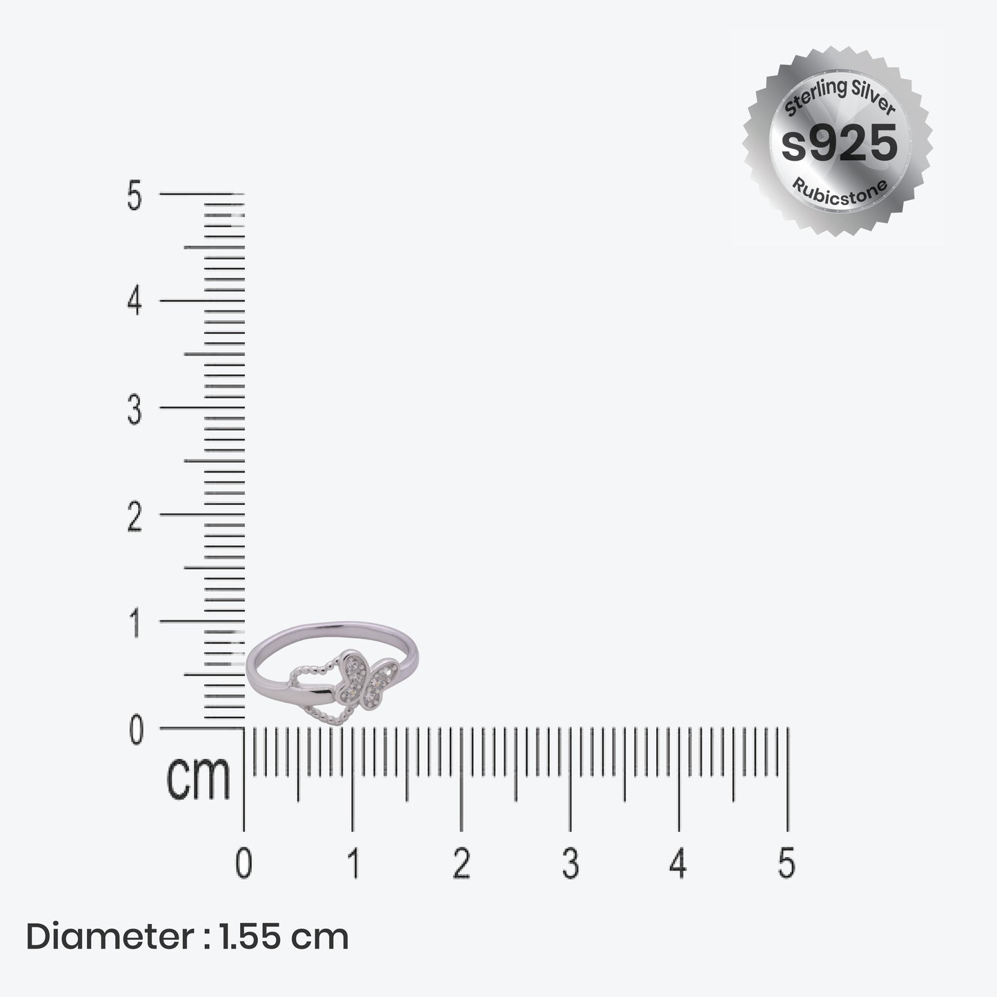 butterfly crystal ring – sterling silver with grace & sparkle