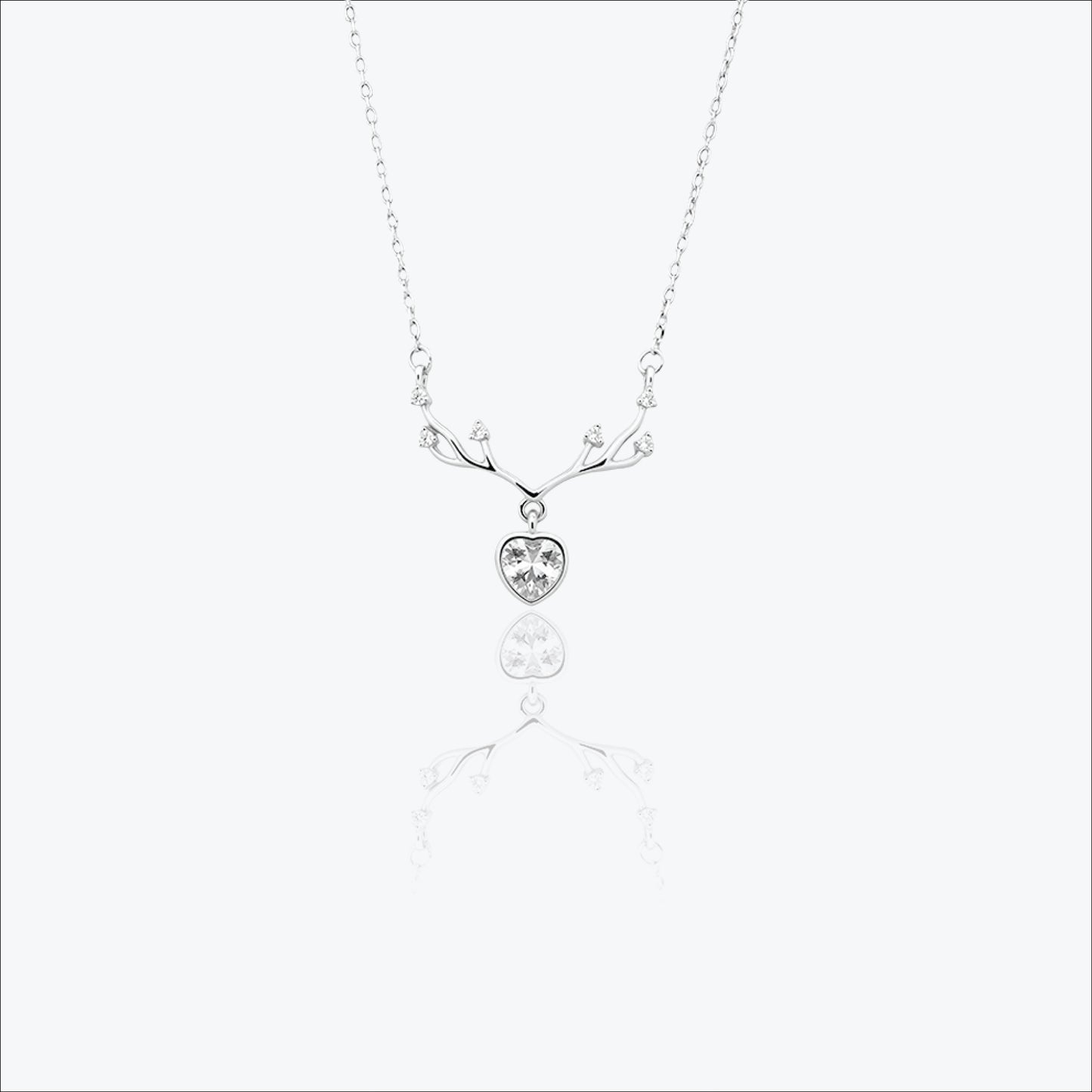 velin antler pendant – sterling silver