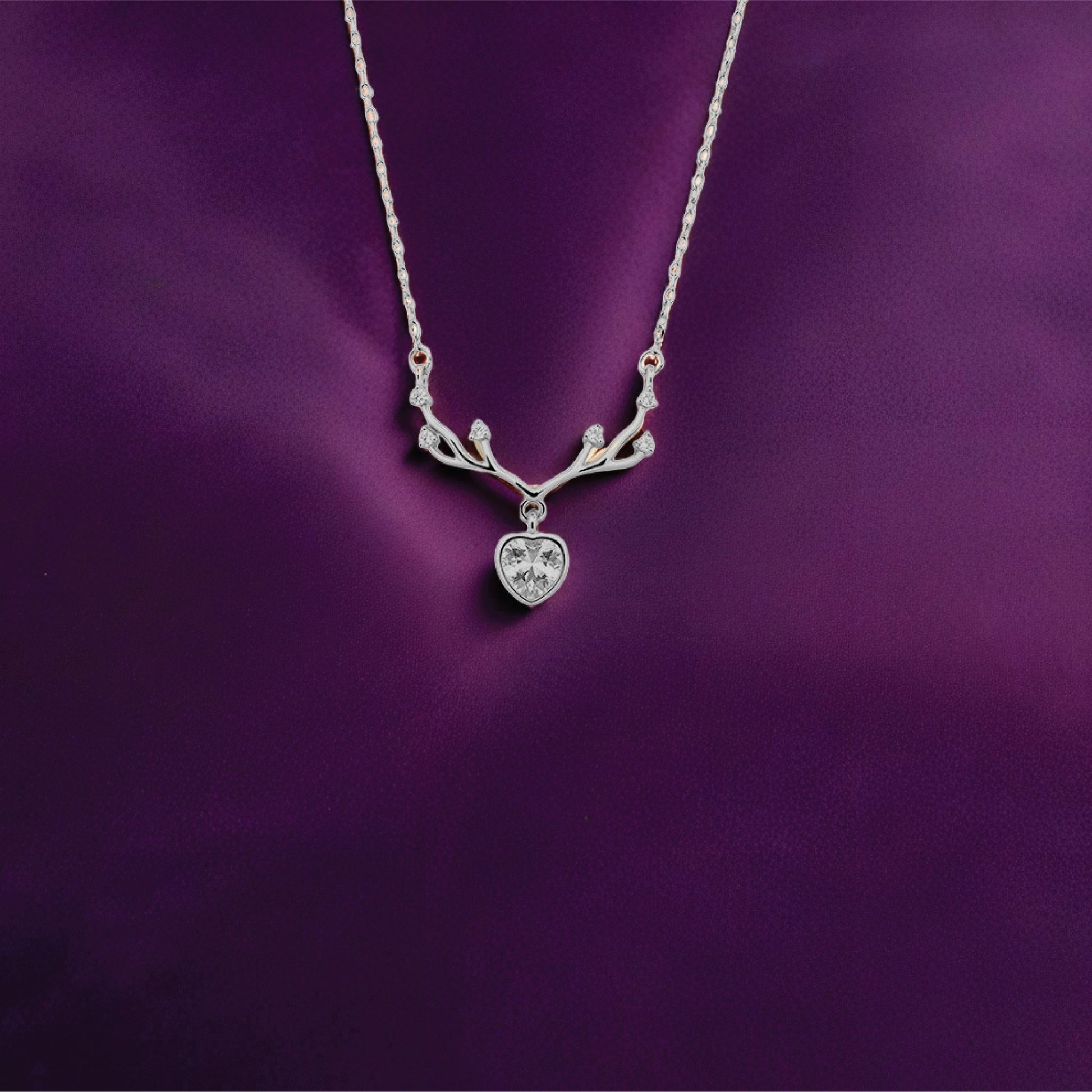 Velin Antler Pendant – Sterling Silver