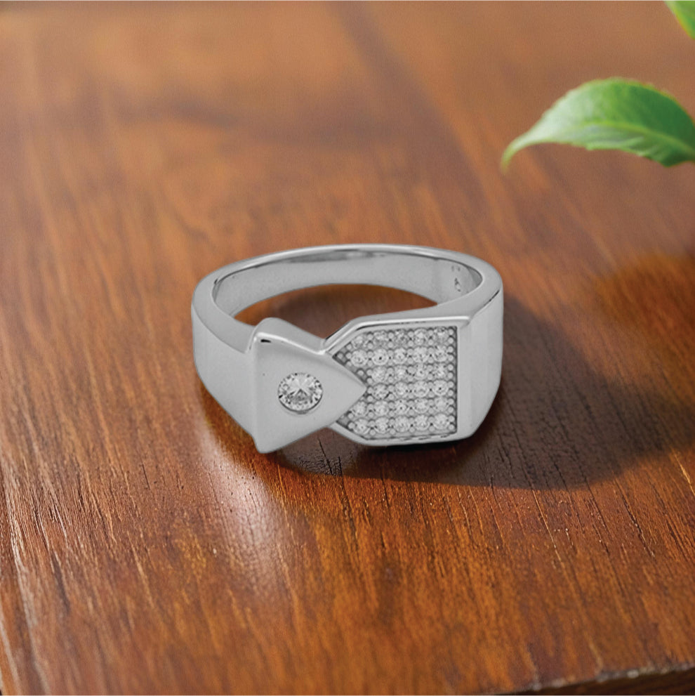 imperial crest men’s ring – sterling silver with bold elegance