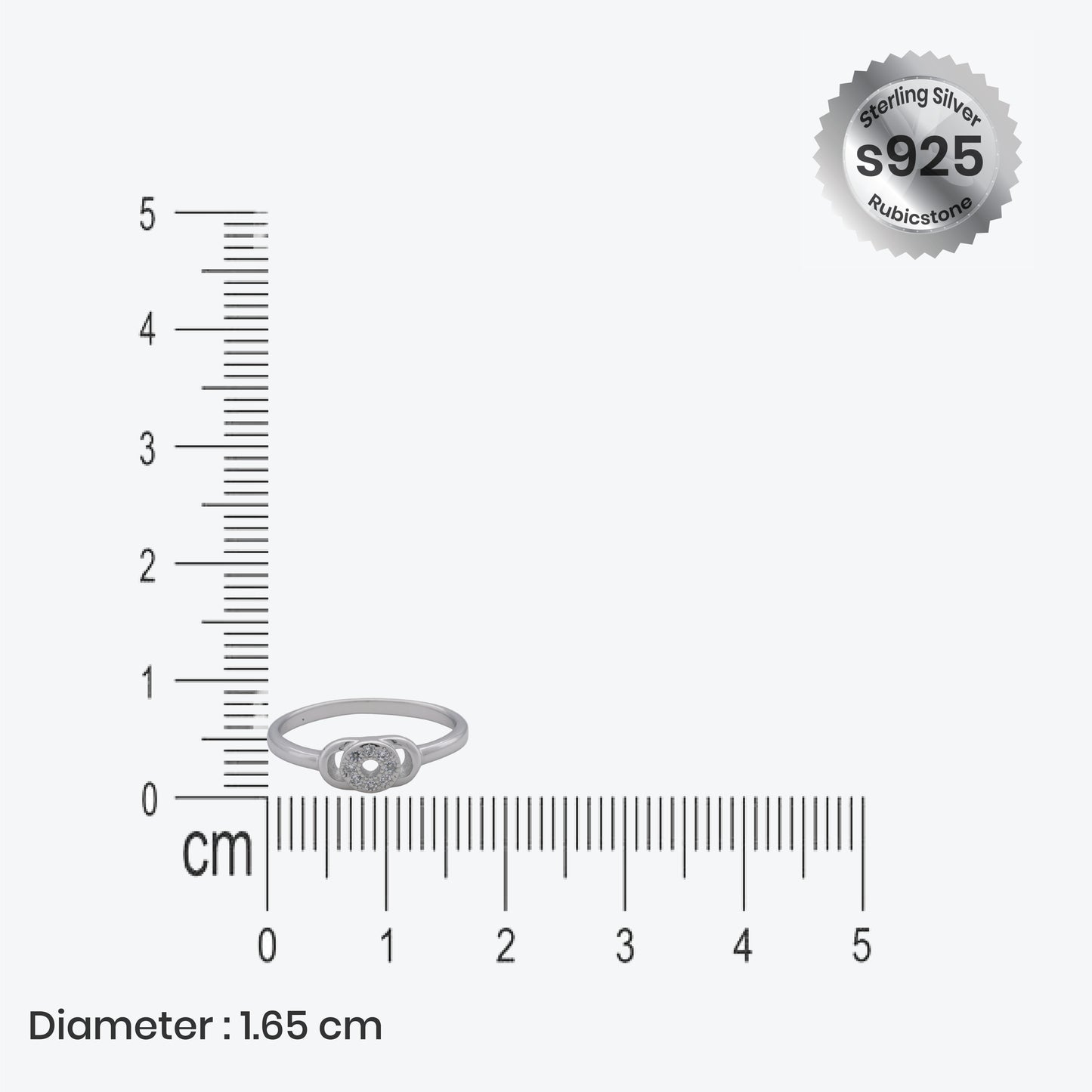 sterling silver interlocking circle ring