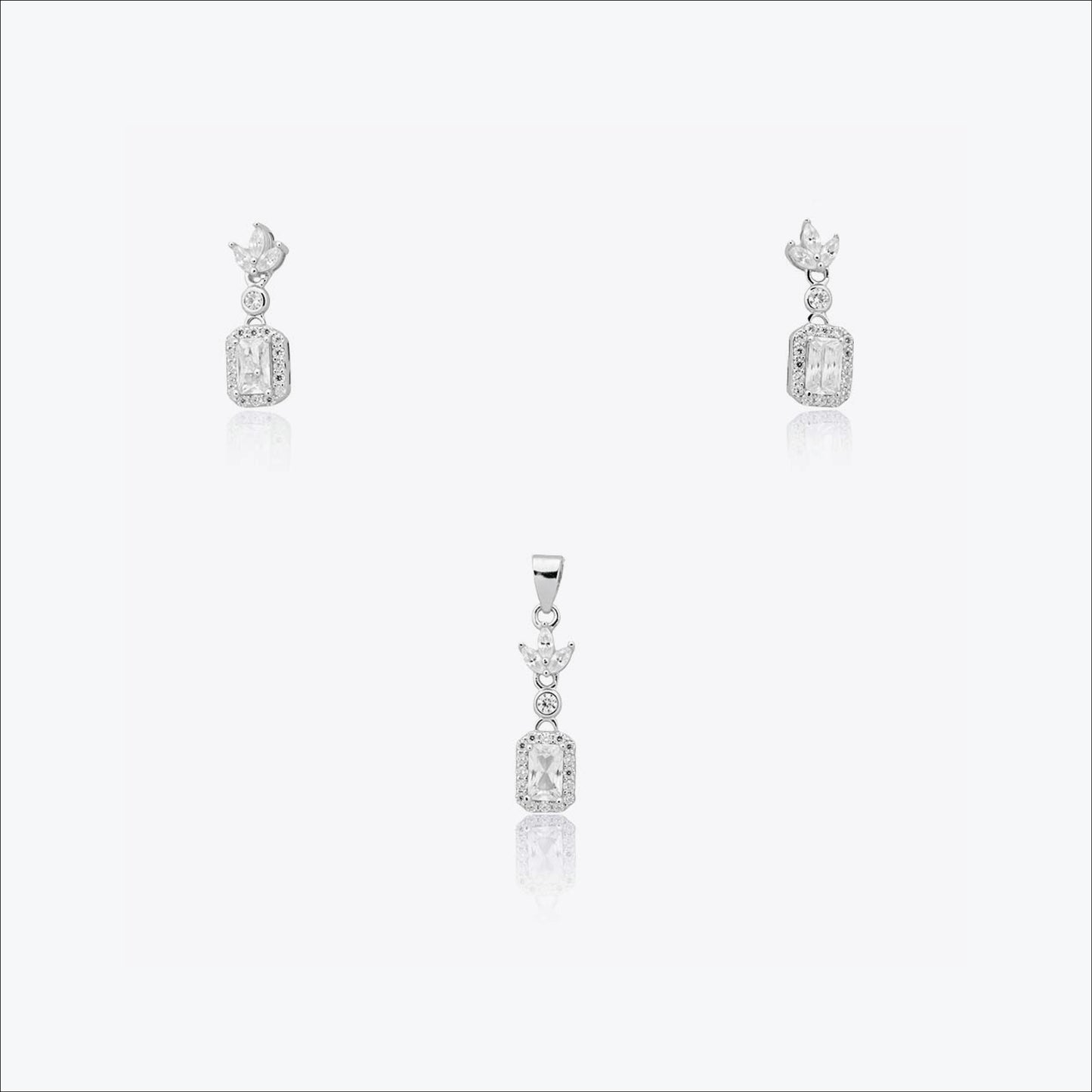 luma drop set – sterling silver in timeless grace