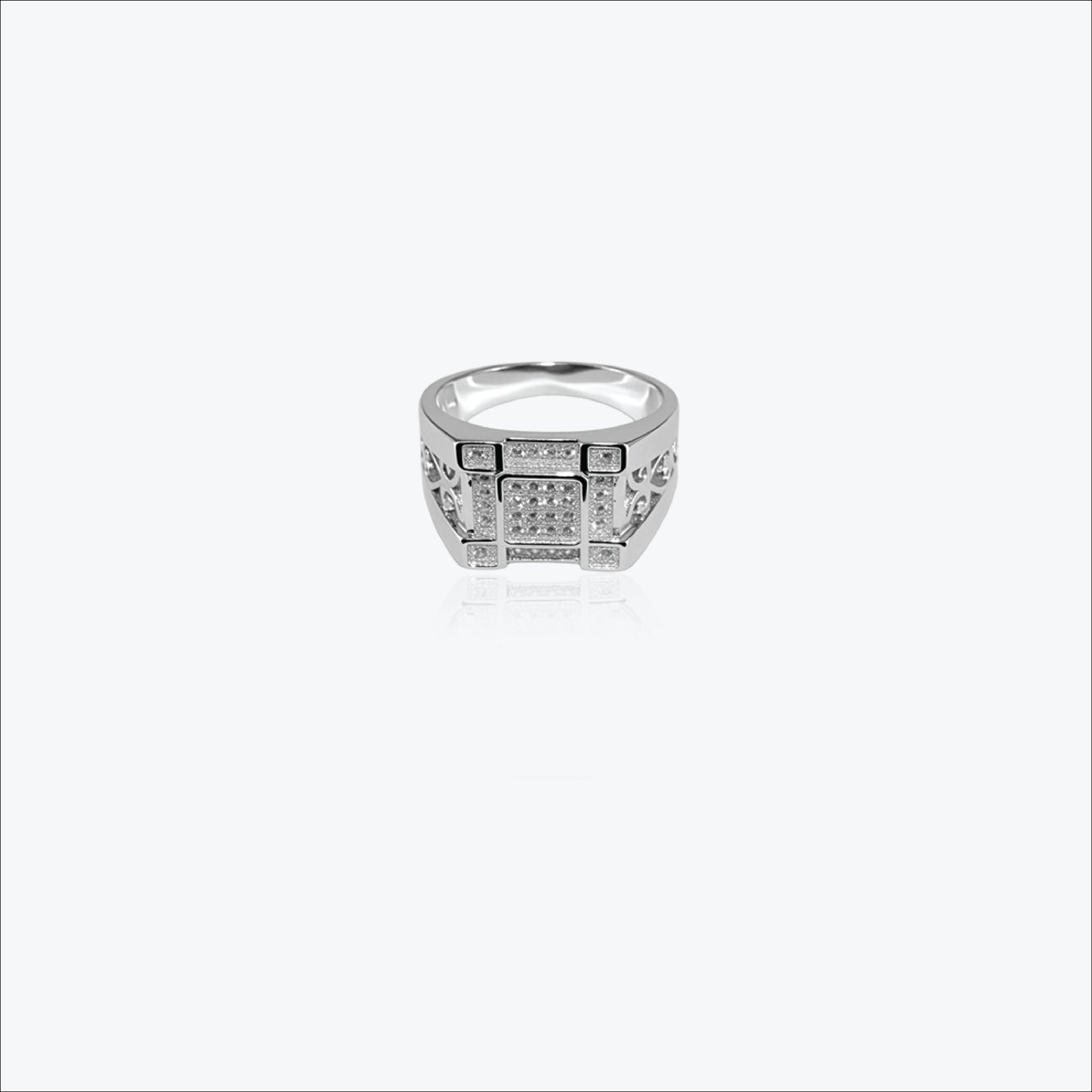 sterling silver centra men`s ring