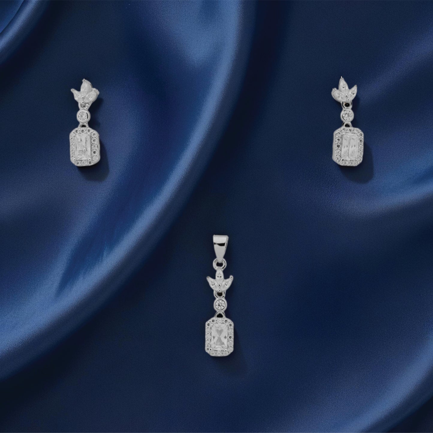 luma drop set – sterling silver in timeless grace