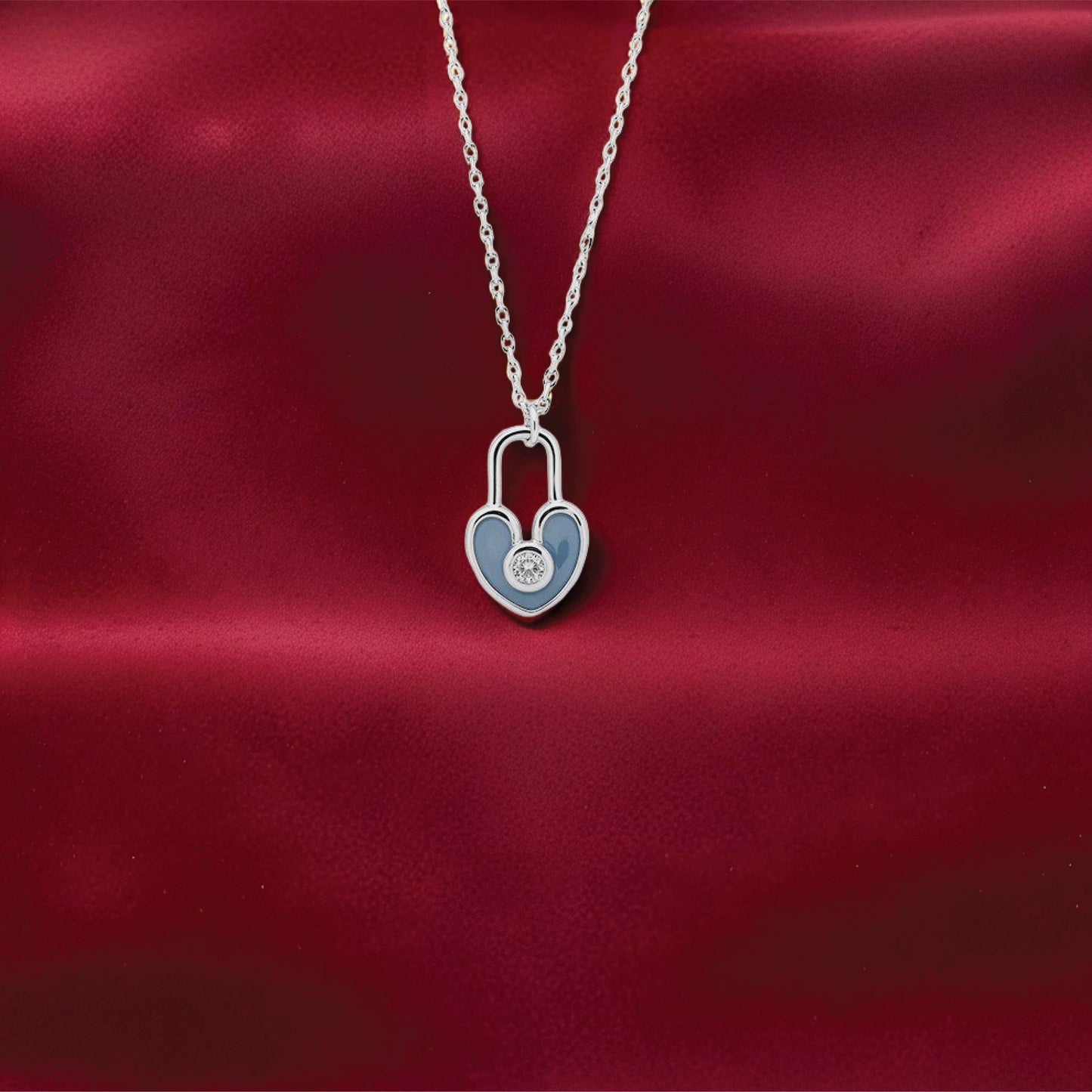 velin heartlock pendant – sterling silver