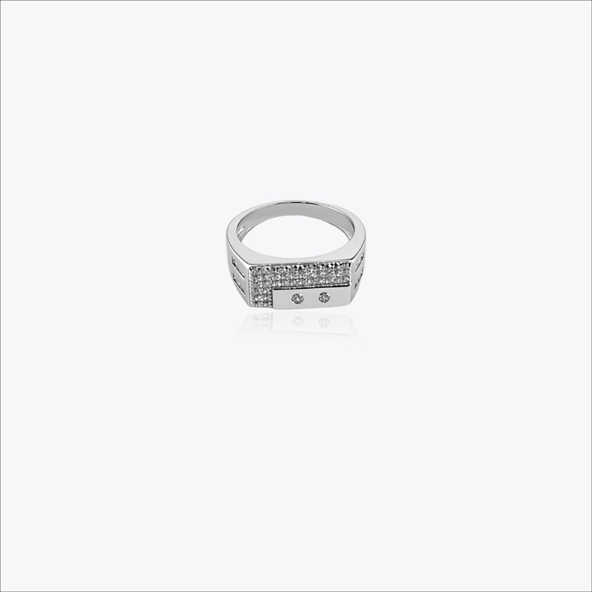 Sterling silver Duomark Men`s Ring