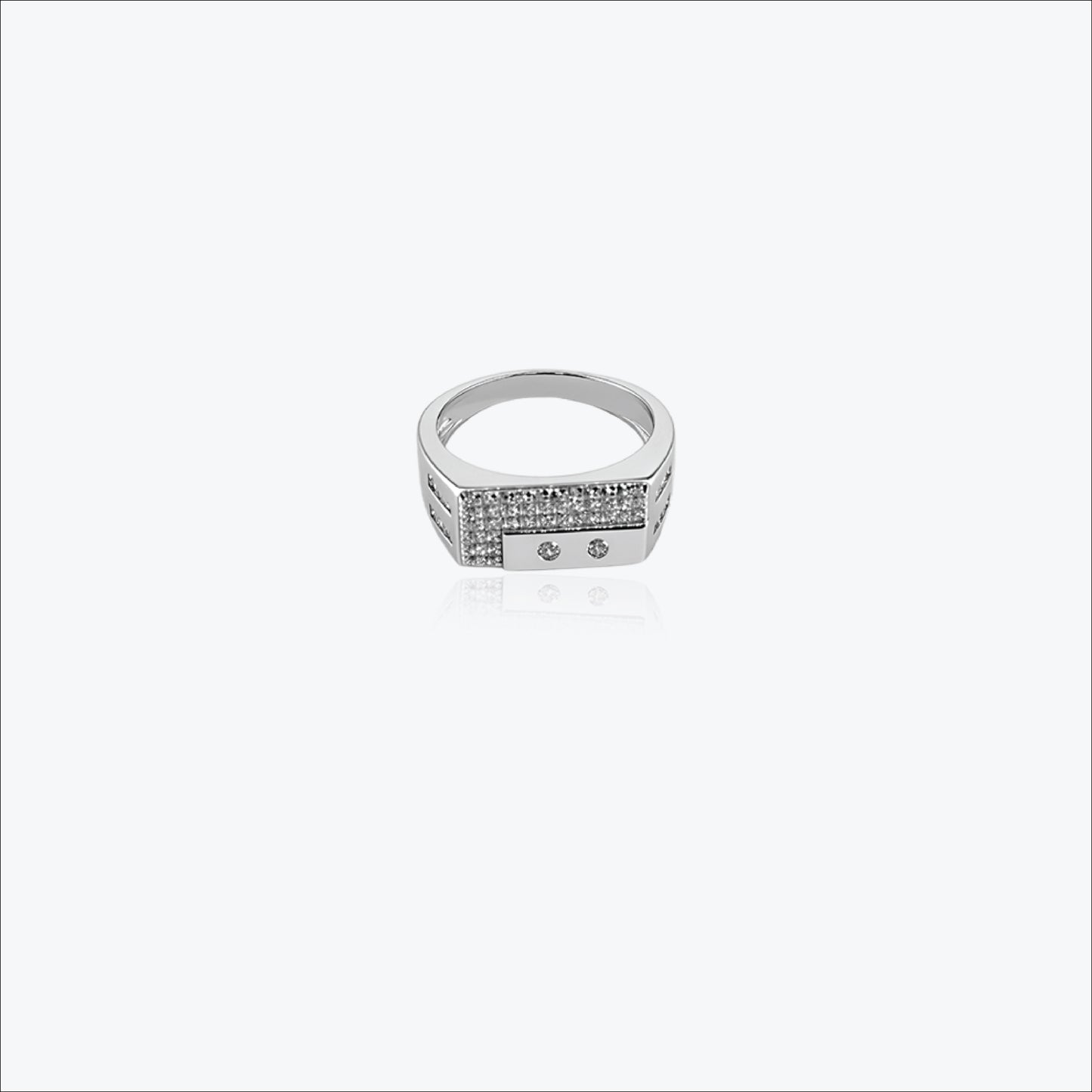 sterling silver duomark men`s ring