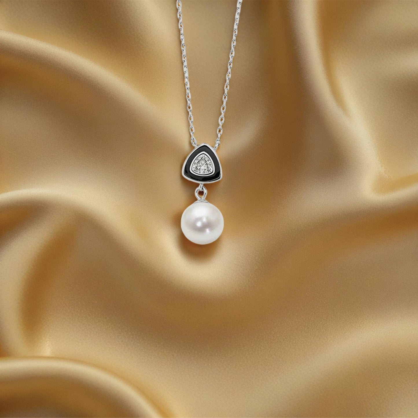 trielle pendant – sterling silver in geometric grace