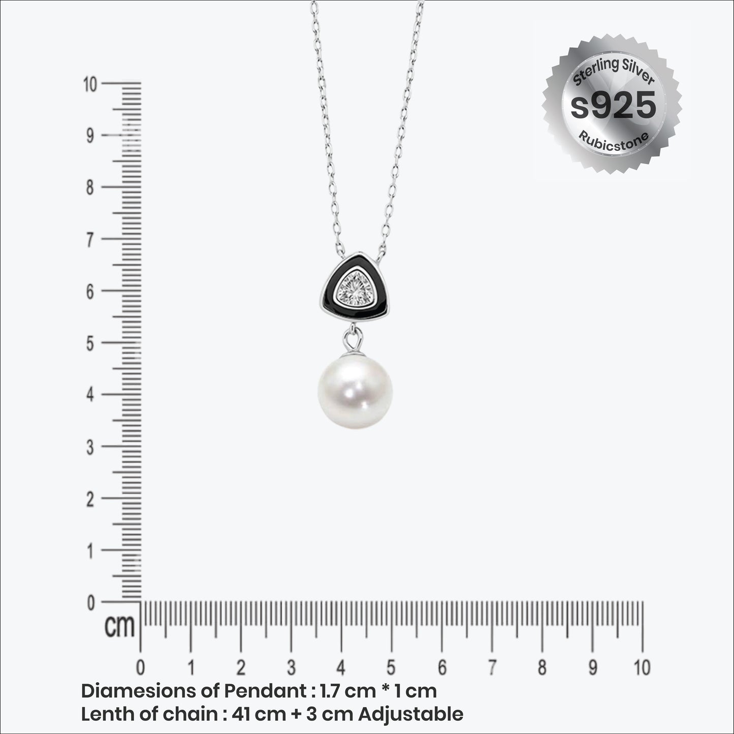 sterling silver trielle pendant