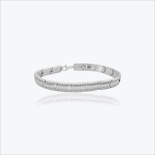 Steelflow Curb Bracelet – Sterling Silver in Bold Form