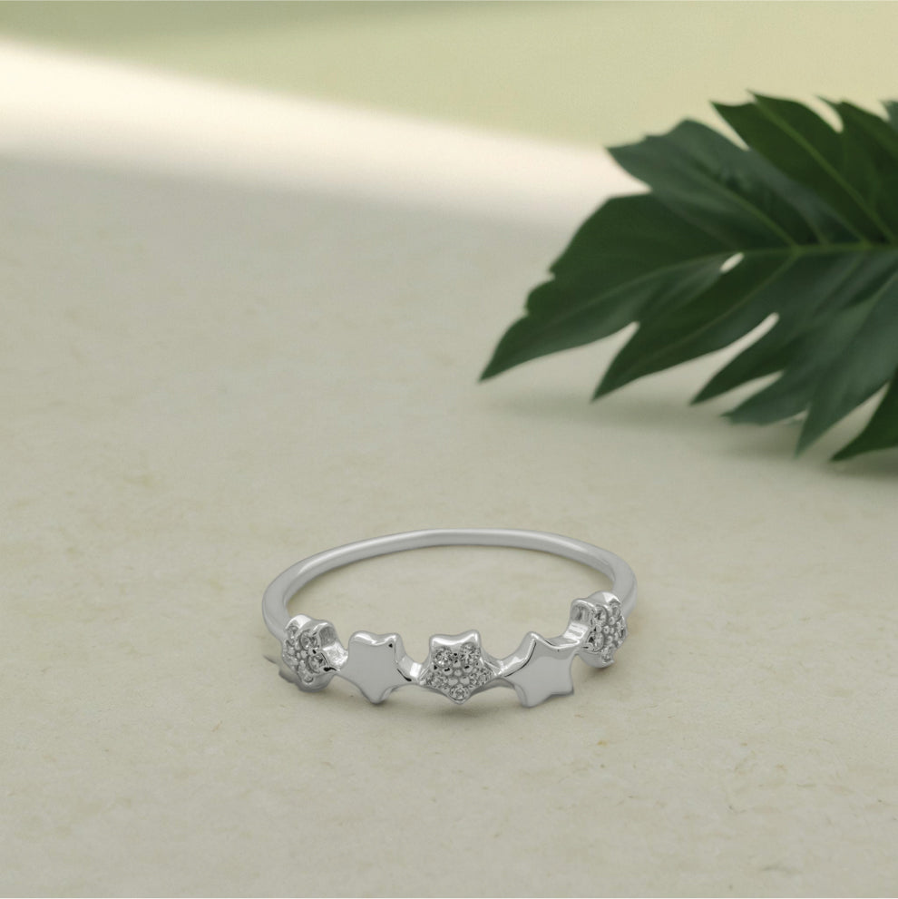 celestial ring– sterling silver with radiance