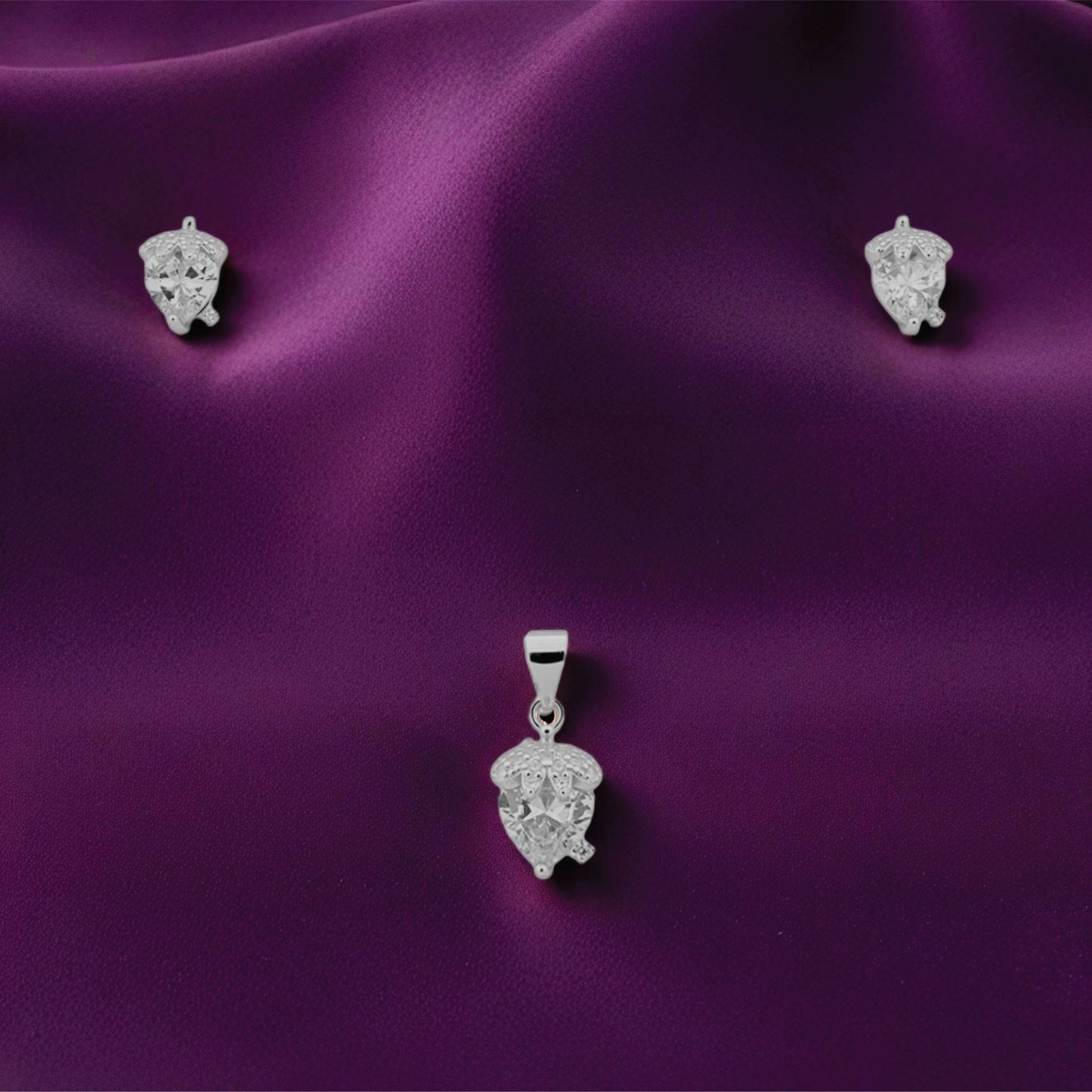 eira bloom set – sterling silver with soft sparkle
